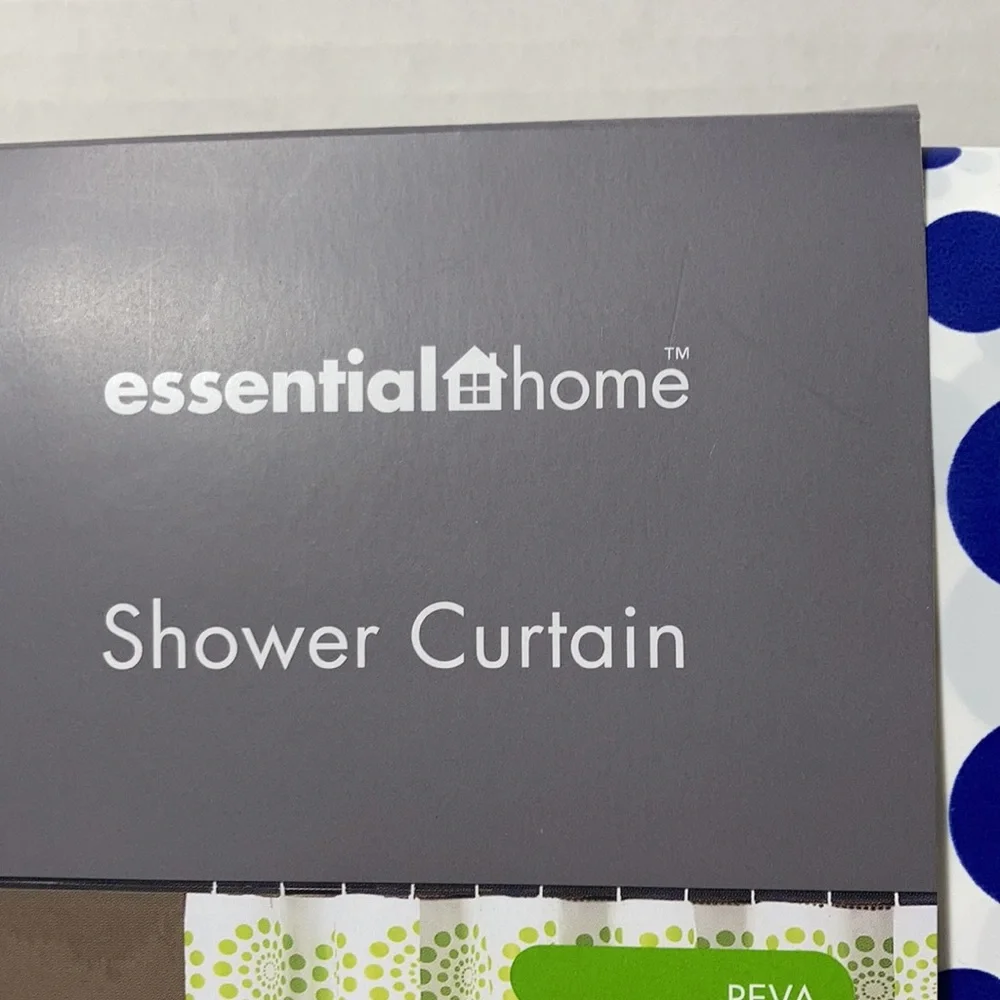Shower Curtain or Liner Green Blue White NWT Peva Polka Dot Bursts 70